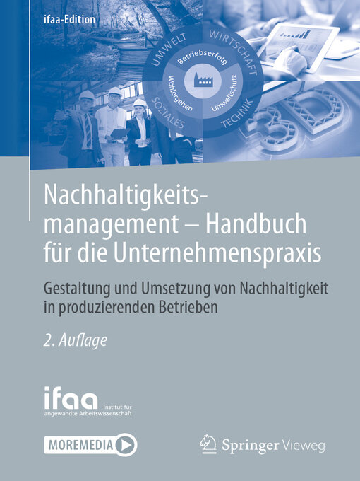 Title details for Nachhaltigkeitsmanagement--Handbuch für die Unternehmenspraxis by ifaa - Institut für angewandte Arbeitswissenschaft e. V - Available
